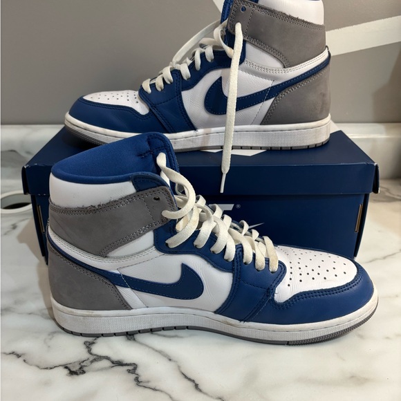 Jordan 1 High Retro True Blues Size 10 - Picture 2 of 7